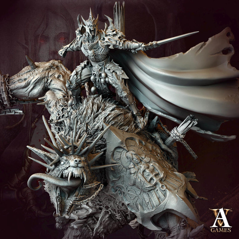 Vampire Lord on Gargantuan Vampiric Beast (3 size options) | 100mm base. 180mm tall to top of rider Head | Dungeons and Dragons |D&D 5e Gift - Only-Games