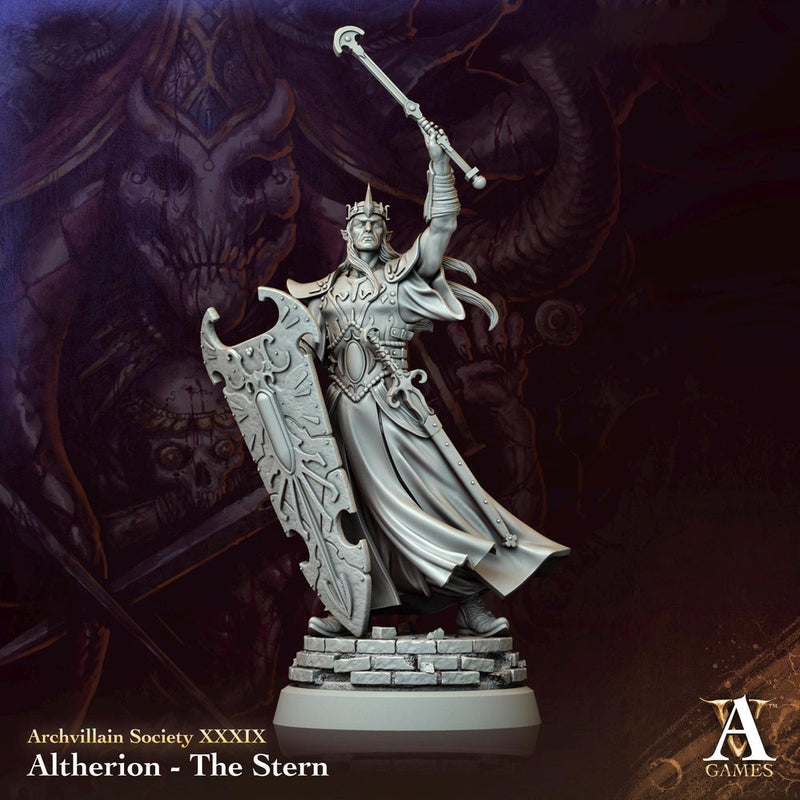 Elf Lord Eldritch Knight Fighter | 28mm, 32mm,54mm, 75mm, 100mm Scales | Dungeons and Dragons | Pathfinder | - Only-Games
