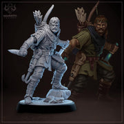 Human Male Ranger, Fighter, Rogue PC / NPC  | 28mm, 32mm,54mm,75mm,100mm Resin Miniature |Dungeons and Dragons |Mammoth Factory - Only-Games