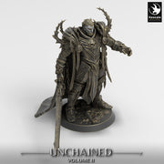 Oathbreaker Paladin, Fighter Battlemaster Great Sword PC / NPC, DnD 5e Unpainted Mini| 28mm, 32mm,54mm,75mm,100mm Scales |Dungeons & Dragons - Only-Games