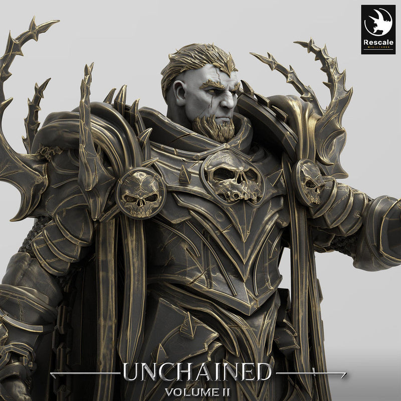 Oathbreaker Paladin, Fighter Battlemaster Great Sword PC / NPC, DnD 5e Unpainted Mini| 28mm, 32mm,54mm,75mm,100mm Scales |Dungeons & Dragons - Only-Games