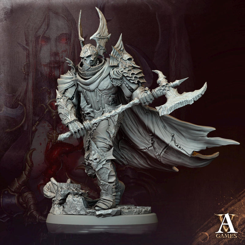 Undead Knight, Death Knight, Oathbreaker Paladin | 28mm,32mm, 54mm ,75mm,100mm Scale | Dungeons & Dragons Miniature Pathfinder Role Playing - Only-Games