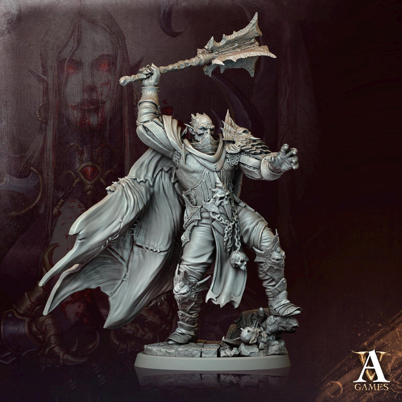 Undead Knight, Death Knight, Oathbreaker Paladin | 28mm,32mm, 54mm ,75mm,100mm Scale | Dungeons & Dragons Miniature Pathfinder Role Playing - Only-Games