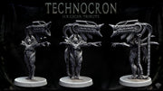 Sci-Fi Miniature Robot Infantry, H.R Giger Style | Base Diameter Sizes: 25mm,32mm, 50mm, 65mm,80mm | Resin Mini | Mini Monster Mayhem - Only-Games