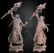 Human Druid, Sorcerer PC / NPC D&D 5e Unpainted Miniature| 28mm,32mm,54mm,75mm,100mm Scales | Pathfinder Figure | RPG | Figurine unpainted | - Only-Games