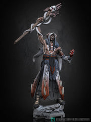 Human Druid, Sorcerer PC / NPC D&D 5e Unpainted Miniature| 28mm,32mm,54mm,75mm,100mm Scales | Pathfinder Figure | RPG | Figurine unpainted | - Only-Games
