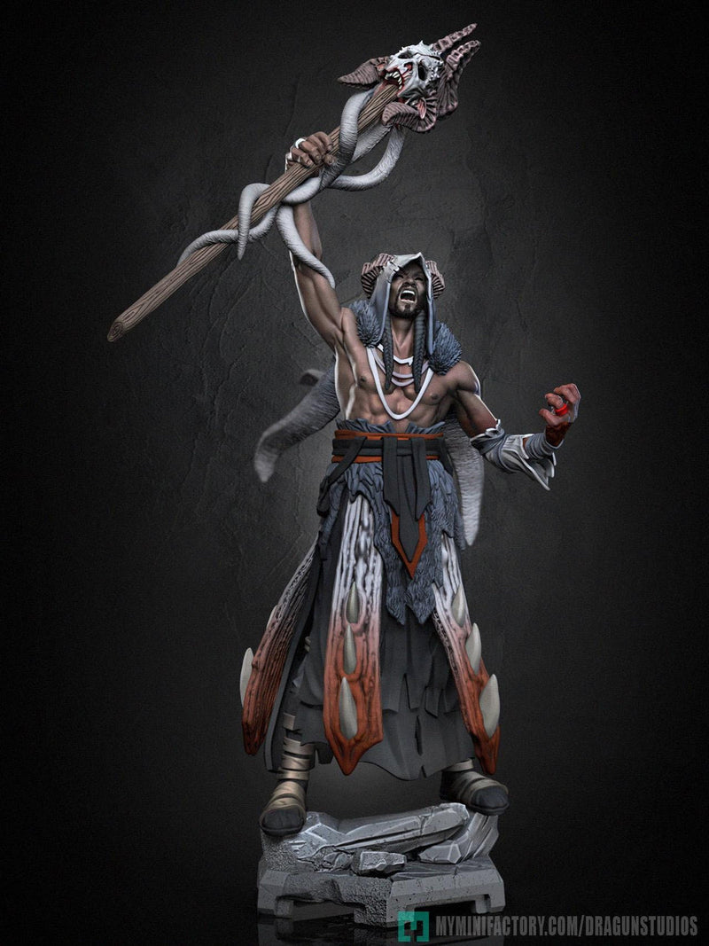 Human Druid, Sorcerer PC / NPC D&D 5e Unpainted Miniature| 28mm,32mm,54mm,75mm,100mm Scales | Pathfinder Figure | RPG | Figurine unpainted | - Only-Games