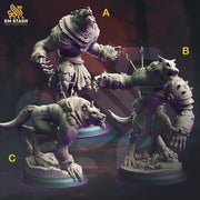 Werewolf Fighter (3 different Poses) | 28mm,32mm,54mm,75mm,100mm Scales | Resin Miniature Dungeons & Dragons | mini for painting |Pathfinder - Only-Games