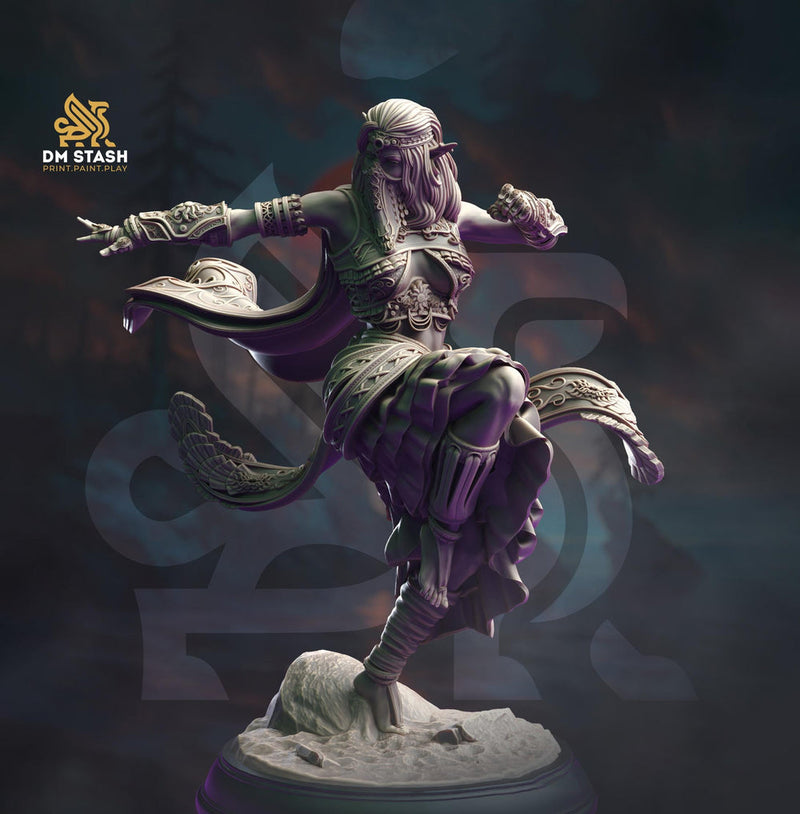 Female Elf Monk Sorcerer Druid Miniature | 28mm, 32mm,54mm,75mm,100mm Scales | Dungeons & Dragons, Pathfinder | DM Stash | Role playing game - Only-Games