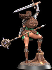 Female Human Sorlock, Sorcerer, Wizard, Hexblade Warlock Pinup PC NPC Unpainted Resin | 28mm, 32mm,54mm,75mm,100mm Scale |Dungeons & Dragons - Only-Games