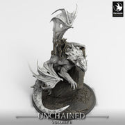 Gargantuan Volcanic Dragon with Rider | Resin Miniature | 28mm, 32mm Scales | Dragon Queen | Dungeons and Dragons| Flesh of Gods - Only-Games