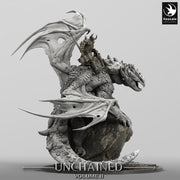 Gargantuan Volcanic Dragon with Rider | Resin Miniature | 28mm, 32mm Scales | Dragon Queen | Dungeons and Dragons| Flesh of Gods - Only-Games