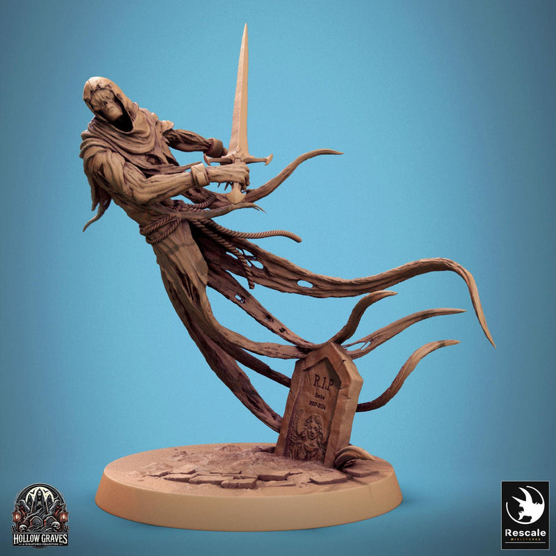 Ghost Undead Monster, Scythe or Sword Options (5 sizes), DnD 5e Unpainted Mini| 28mm, 32mm,54mm,75mm,100mm Scales | Dungeons & Dragons - Only-Games