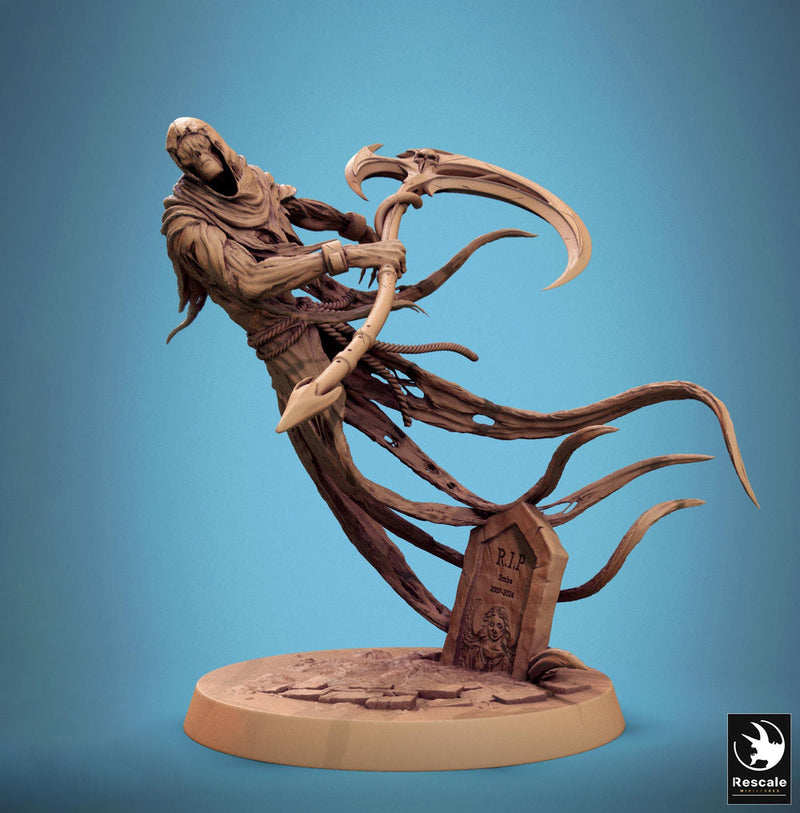 Ghost Undead Monster, Scythe or Sword Options (5 sizes), DnD 5e Unpainted Mini| 28mm, 32mm,54mm,75mm,100mm Scales | Dungeons & Dragons - Only-Games