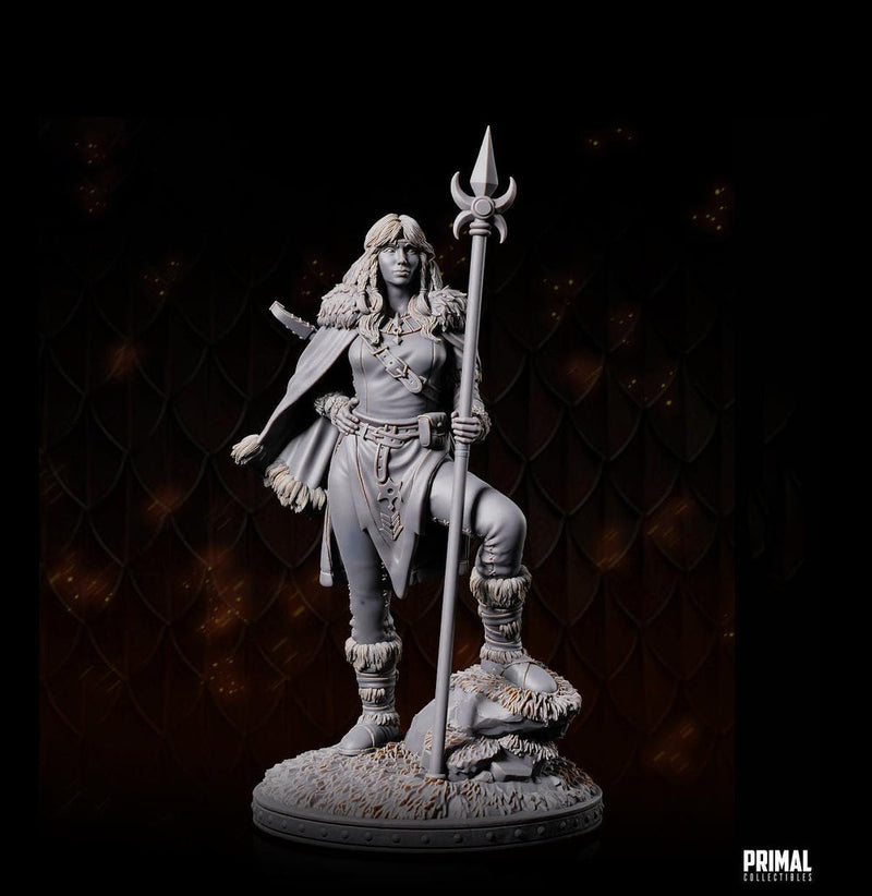 Human Female Cleric, Druid PC NPC Miniature | 28mm,32mm,54mm,75mm,100mm Scales | Dungeons and Dragons | Pathfinder | Battle Wizard - Only-Games