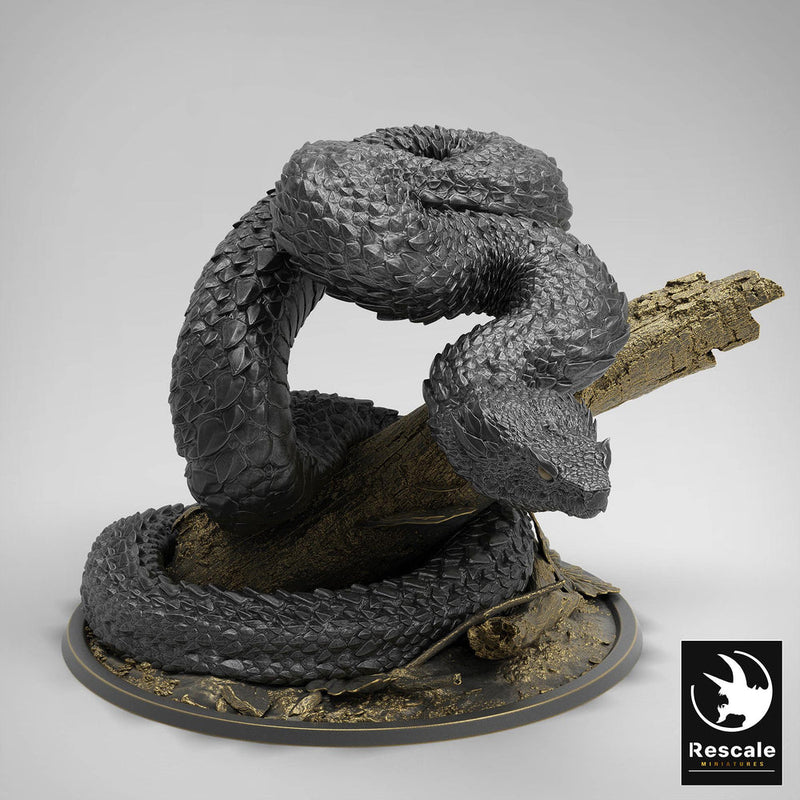 Giant Viper, Snake (4 sizes) D&D 5e Miniature | 28mm,32mm Scales (Large), Huge, Gargantuan |Resin Figure Dungeons and Dragons 5e Pathfinder - Only-Games