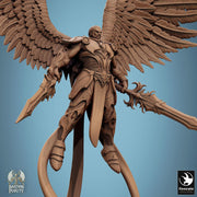Winged Paladin, Male Celestial Angel, Solar, Deva (2 Poses), DnD 5e Unpainted Mini | 28mm, 32mm,54mm,75mm,100mm Scales |Dungeons & Dragons - Only-Games