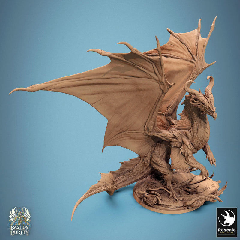 Legendary Dragon (4 sizes) D&D Miniature | 255mm Wing Span, 232mm Height | Resin Figurine | Dungeons and Dragons 5e Pathfinder | Great gift - Only-Games