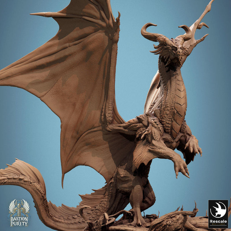 Legendary Dragon (4 sizes) D&D Miniature | 255mm Wing Span, 232mm Height | Resin Figurine | Dungeons and Dragons 5e Pathfinder | Great gift - Only-Games