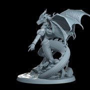 Female Dragonborn Fighter, Barbarian, Ranger, PC NPC Miniature | NSFW Topless & Nude versions | 28mm, 32mm,54mm, 75mm, 100mm Scales |DnD 5e - Only-Games