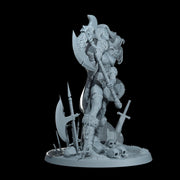 Female Human Barbarian, Fighter, Ranger, PC NPC Miniature | NSFW Topless & Nude versions | 28mm, 32mm,54mm, 75mm, 100mm Scales |DnD 5e - Only-Games