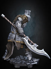 Fighter Polearm Master PC NPC |Unpainted Miniature| 28mm,32mm,54mm,75mm,100mm Scales | Pathfinder Figure | DnD | Figurine unpainted | - Only-Games