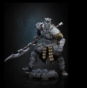 Fighter Polearm Master PC NPC |Unpainted Miniature| 28mm,32mm,54mm,75mm,100mm Scales | Pathfinder Figure | DnD | Figurine unpainted | - Only-Games