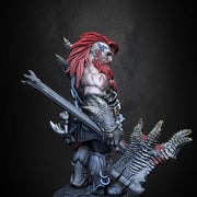 Dwarf Barbarian Fighter Demon Hunter |Unpainted Miniature| 28mm,32mm,54mm,75mm,100mm Scales | Pathfinder Figure | DnD | Figurine unpainted | - Only-Games