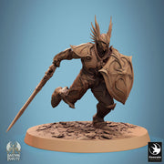 Human Paladin, Fighter Helm/ No Helm, Sword n Shield PC / NPC, DnD 5e Unpainted Mini| 28mm, 32mm,54mm,75mm,100mm Scales |Dungeons & Dragons - Only-Games