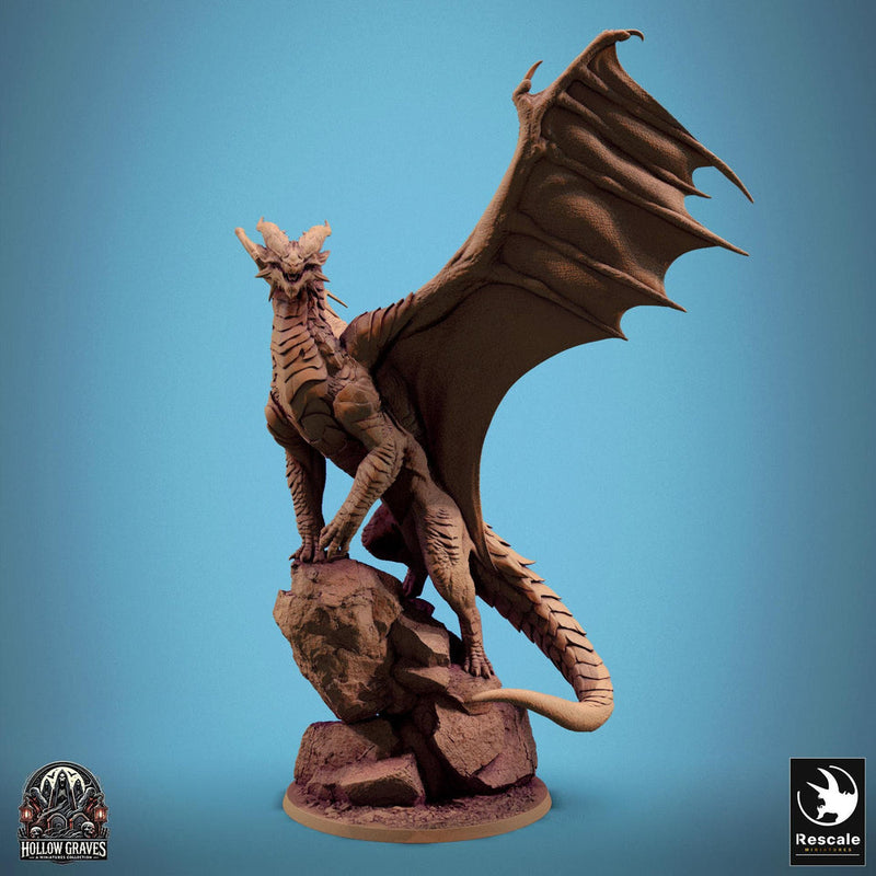 Legendary Dragon (4 sizes) D&D Miniature | 230mm Wing Span, 266mm Height | Resin Figurine | Dungeons and Dragons 5e Pathfinder | Great gift - Only-Games