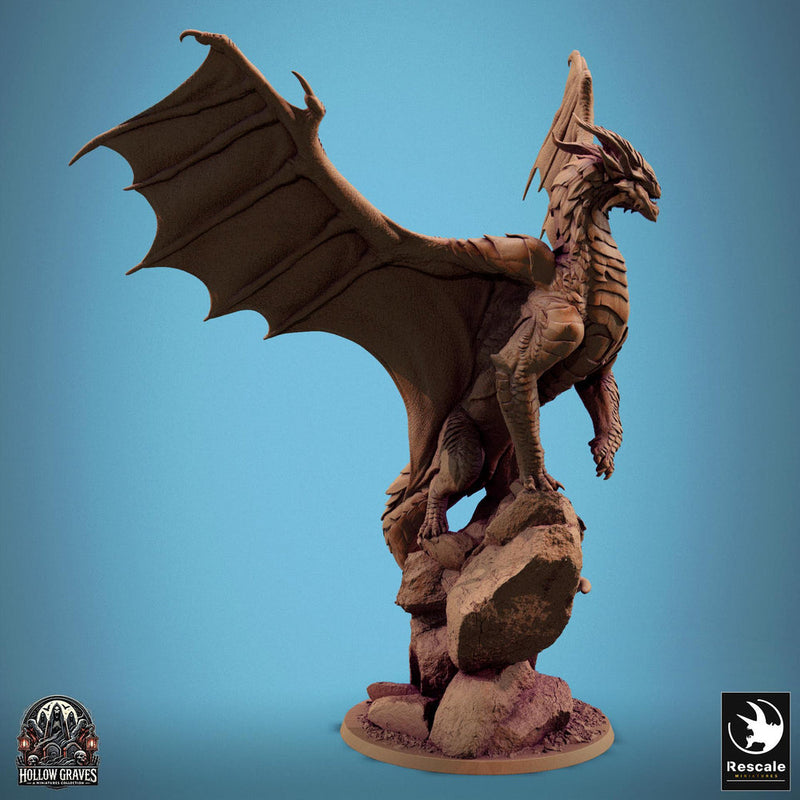 Legendary Dragon (4 sizes) D&D Miniature | 230mm Wing Span, 266mm Height | Resin Figurine | Dungeons and Dragons 5e Pathfinder | Great gift - Only-Games