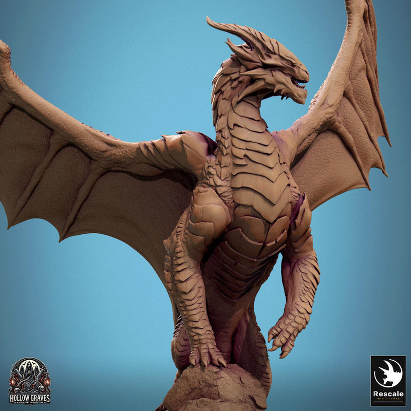 Legendary Dragon (4 sizes) D&D Miniature | 230mm Wing Span, 266mm Height | Resin Figurine | Dungeons and Dragons 5e Pathfinder | Great gift - Only-Games