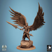Winged Paladin, Male Celestial Angel, Solar, Deva (2 Poses), DnD 5e Unpainted Mini | 28mm, 32mm,54mm,75mm,100mm Scales |Dungeons & Dragons - Only-Games