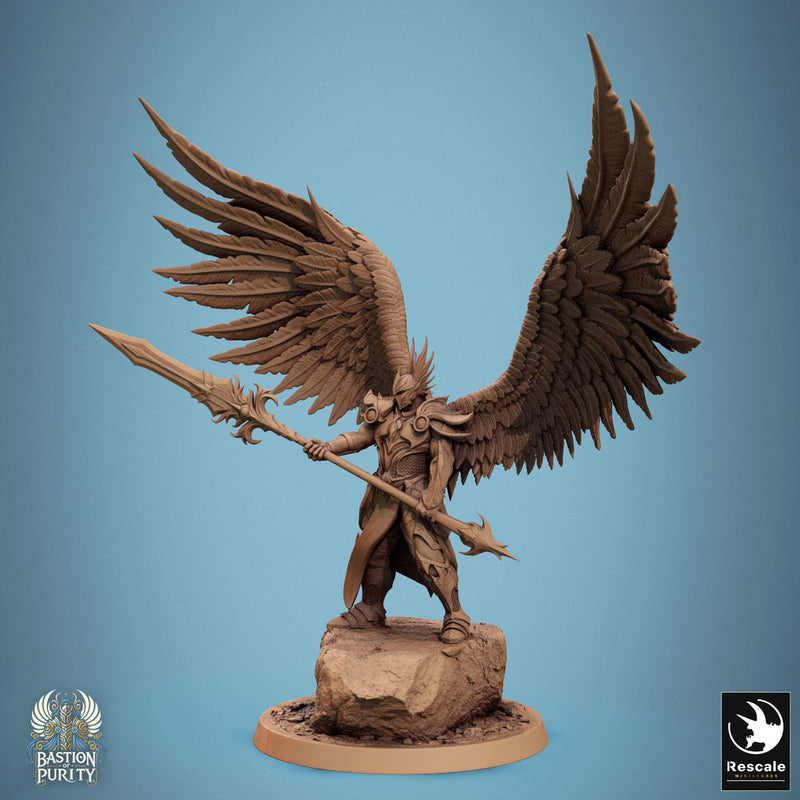 Winged Paladin, Male Celestial Angel, Solar, Deva (2 Poses), DnD 5e Unpainted Mini | 28mm, 32mm,54mm,75mm,100mm Scales |Dungeons & Dragons - Only-Games