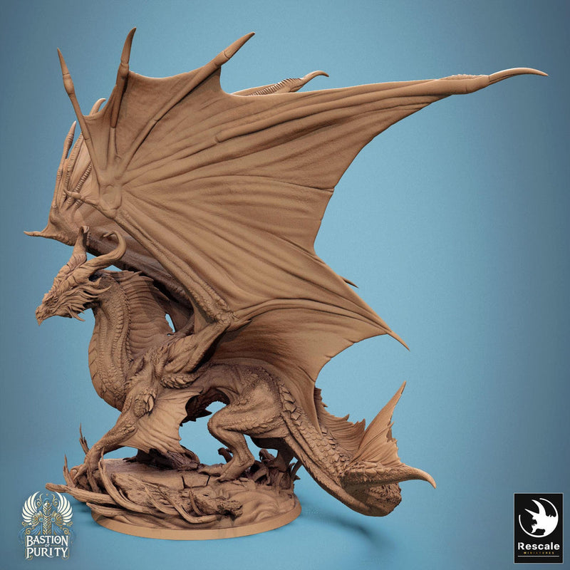 Legendary Dragon (4 sizes) D&D Miniature | 290mm Wing Span, 217mm Height | Resin Figurine | Dungeons and Dragons 5e Pathfinder | Great gift - Only-Games