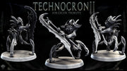 Sci-Fi Miniature Robot Enfield Dragoon, H.R Giger Style | Base Diameter Sizes: 50mm, 65mm,80mm | Resin Mini | Mini Monster Mayhem - Only-Games