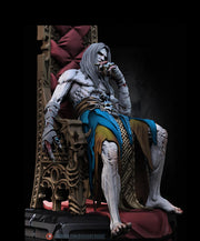 Vampire Lord Strahd on throne D&D 5e Unpainted Miniature| 28mm,32mm,54mm,75mm,100mm Scales | Pathfinder Figure | RPG | Figurine unpainted | - Only-Games
