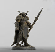 Oathbreaker Paladin, Fighter,Soldier Polemaster Spear, DnD Unpainted Miniature| 28mm, 32mm,54mm,75mm,100mm Scales | Dungeons & Dragons - Only-Games