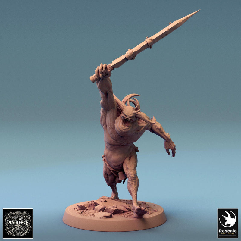 Putrid Fiend Demon, Flesh Golem Eldritch Horror, DnD Unpainted Miniature| 28mm, 32mm (proxy size),54mm,75mm,100mm Scales Dungeons & Dragons - Only-Games