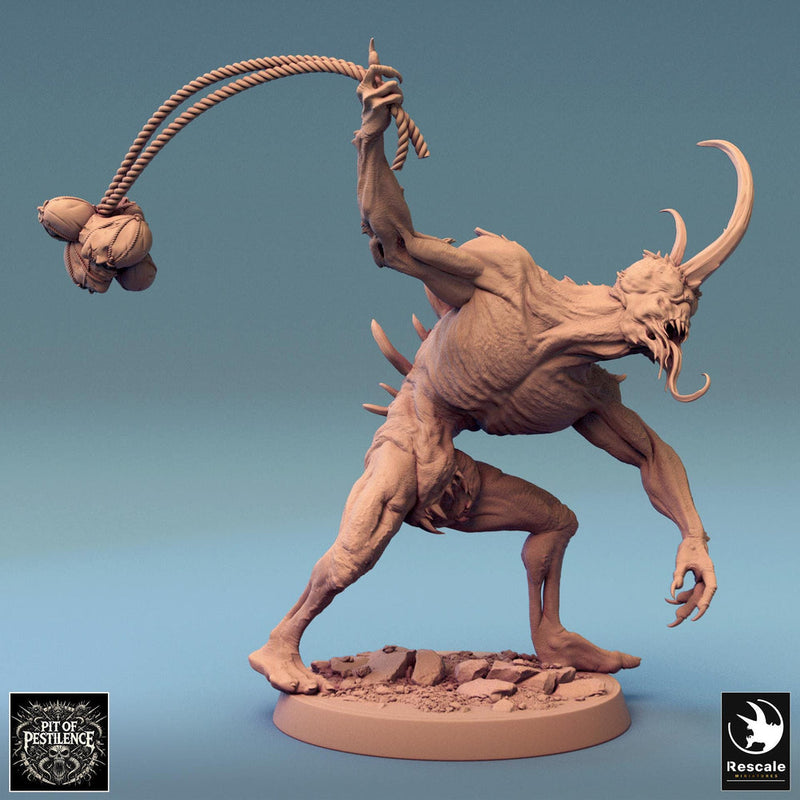 Putrid Fiend Demon, Flesh Golem Eldritch Horror, DnD Unpainted Miniature| 28mm, 32mm (proxy size),54mm,75mm,100mm Scales Dungeons & Dragons - Only-Games