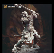 Goliath Human Barbarian Fighter Miniature | 28mm,32mm,54mm,75mm,100mm Scales | Dungeons and Dragons Pathfinder | DM Stash - Only-Games