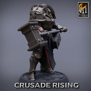 Paladin Knight Hammer Templar Unpainted Miniature | 28mm, 32mm,54mm,75mm, 100mm Scales | Dungeons and Dragons |Pathfinder |Lord of The Print - Only-Games