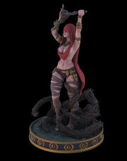 Female Cult Fanatic, Cleric, Warlock, Witch Miniature | 28mm, 32mm,54mm, 75mm, 100mm Scales | Pathfinder Figure | DnD | Figurine unpainted | - Only-Games