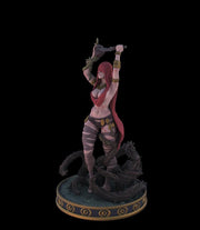 Female Cult Fanatic, Cleric, Warlock, Witch Miniature | 28mm, 32mm,54mm, 75mm, 100mm Scales | Pathfinder Figure | DnD | Figurine unpainted | - Only-Games