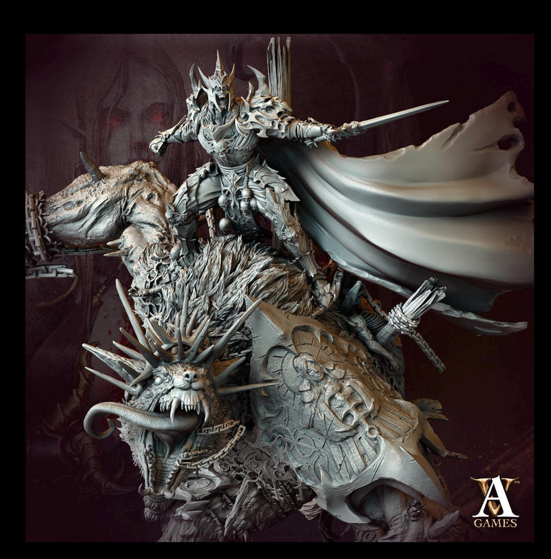 Vampire Lord on Gargantuan Vampiric Beast (3 size options) | 100mm base. 180mm tall to top of rider Head | Dungeons and Dragons |D&D 5e Gift - Only-Games