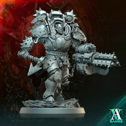 Sci-Fi Miniature Chaos Space Knight, Hellscape Praetorian | 28mm,32mm, 54mm, 75mm,100mm Scales | Resin Mini | Archvillain Games - Only-Games