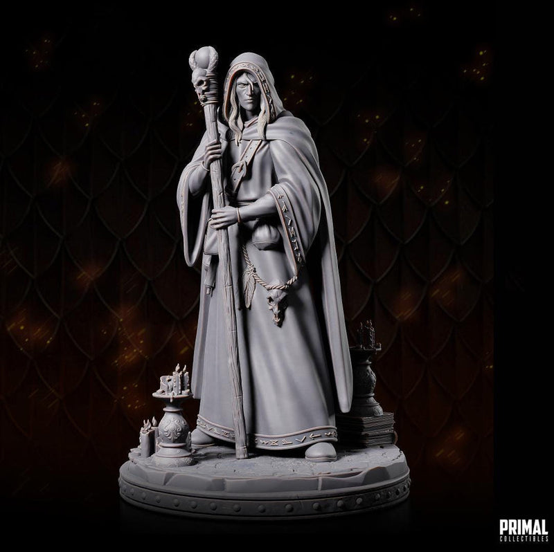 Human Male Wizard, Sorcerer, Warlock PC NPC Miniature | 28mm,32mm,54mm,75mm,100mm Scales | Dungeons and Dragons | Pathfinder | Battle Wizard - Only-Games