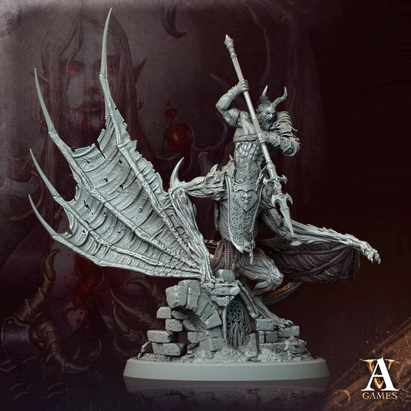 Vampire Lord Mutated Feral Spawn Miniature | 28mm,32mm,54mm Scales | Undead Dungeons & Dragons 5e | Pathfinder | DnD Figurine | RPG Proxy - Only-Games