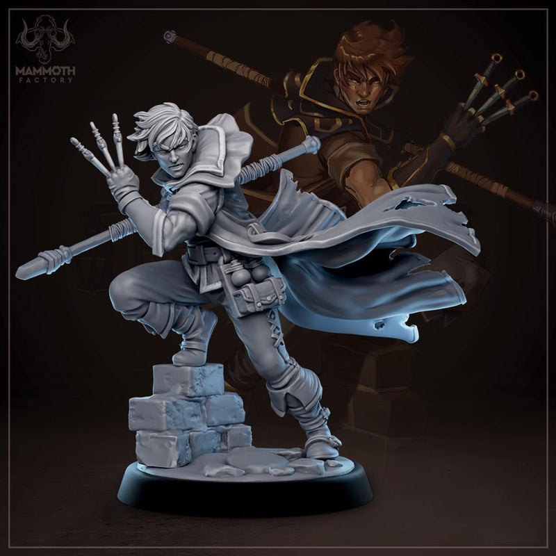 Human Rogue Arcane Trickster, Thief PC / NPC D&D Unpainted | 28mm,32mm,54mm,75mm,100mm | Dungeons and Dragons | Pathfinder | Mammoth Factory - Only-Games