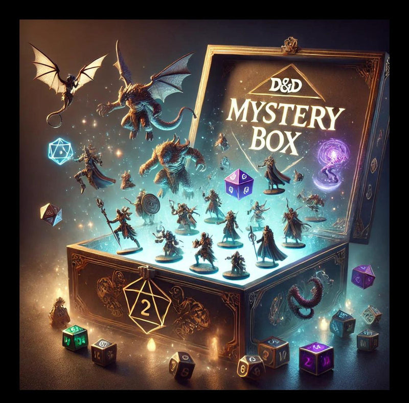 Miniatures Mystery Box D&D 5e Fantasy box of 5 or 10 minis + bases included | No Duplicates | Dungeons and Dragons Miniatures | Pathfinder | - Only-Games